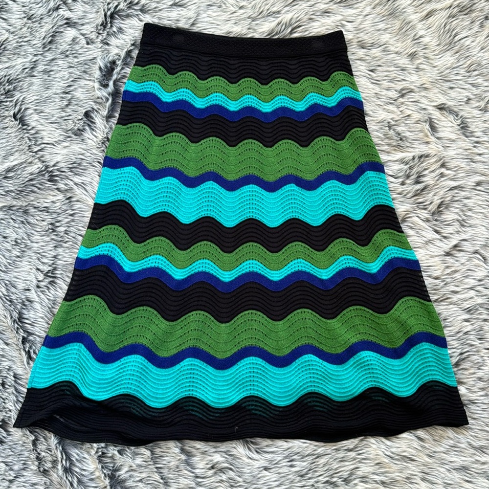 Colorful Missoni midi skirt, cotton/viscose/wool blend